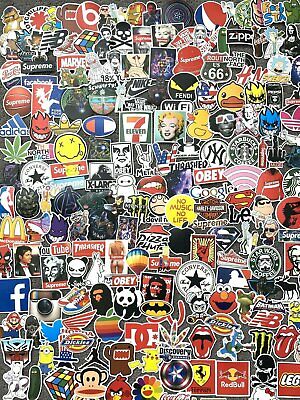 200 Skateboard Stickers Vinyl Laptop Luggage Decal Dope Sticker Lot Longboard