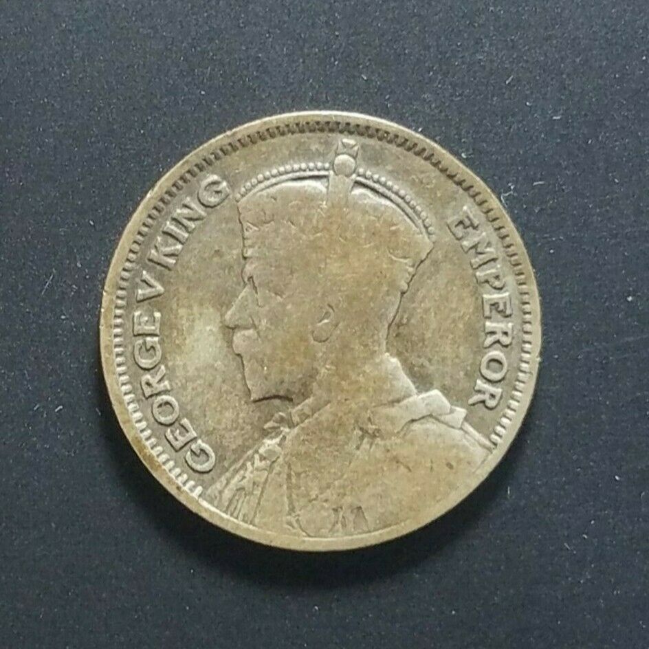 1934 New Zealand Sixpence 0.500 Silver Km #2 World Coin