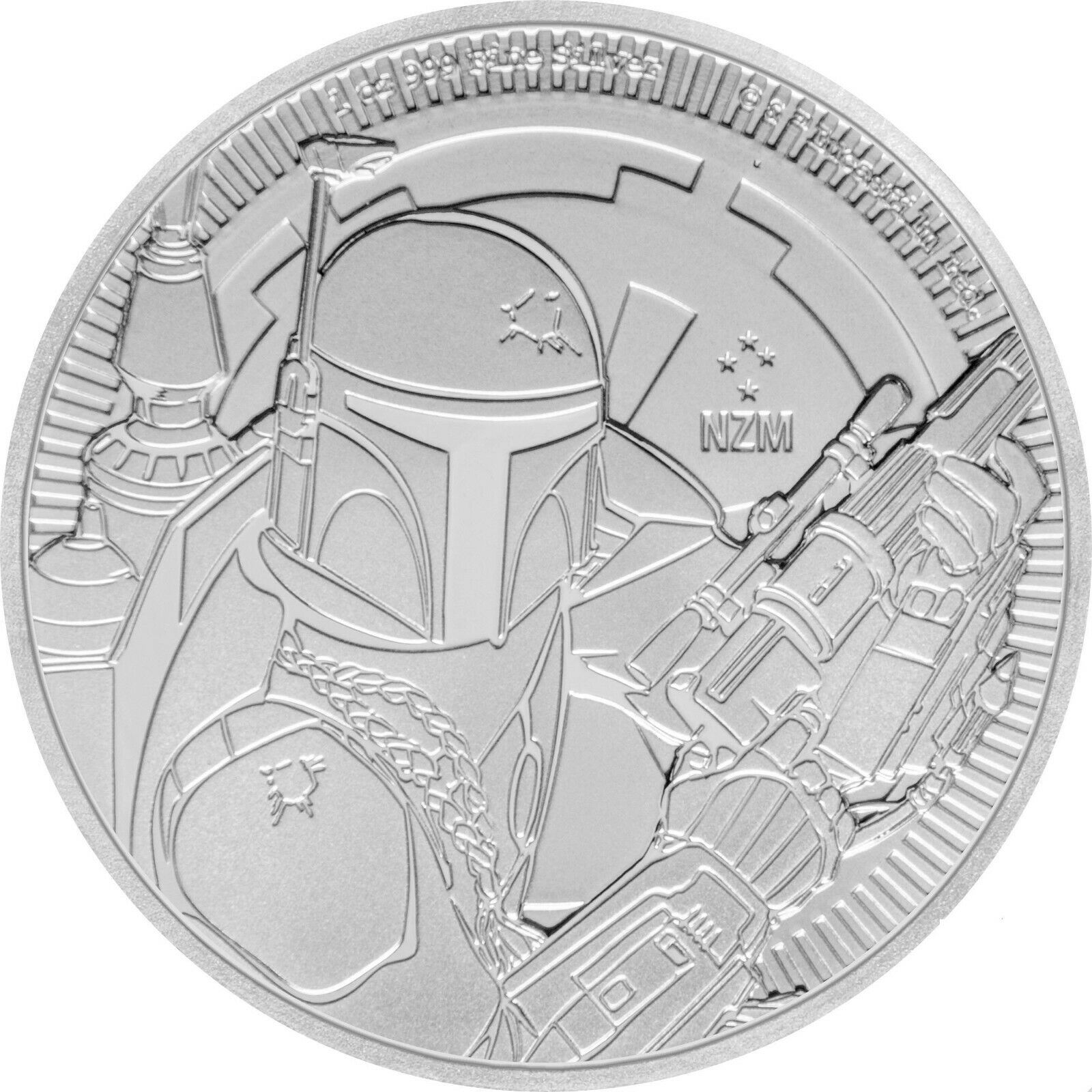 2020 Niue Star Wars Series Boba Fett 1 Oz .999 Fine Silver Bu Coin - In Stock!!