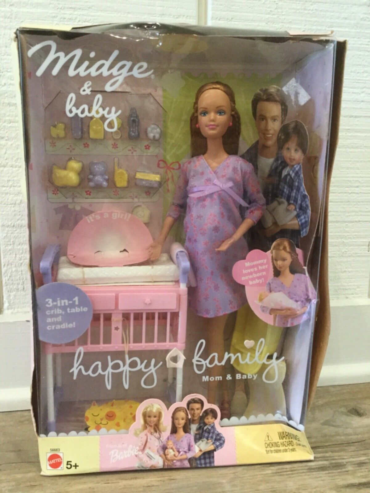 Mattel Happy Family Pregnant Midge Barbie Doll 2002  Nib