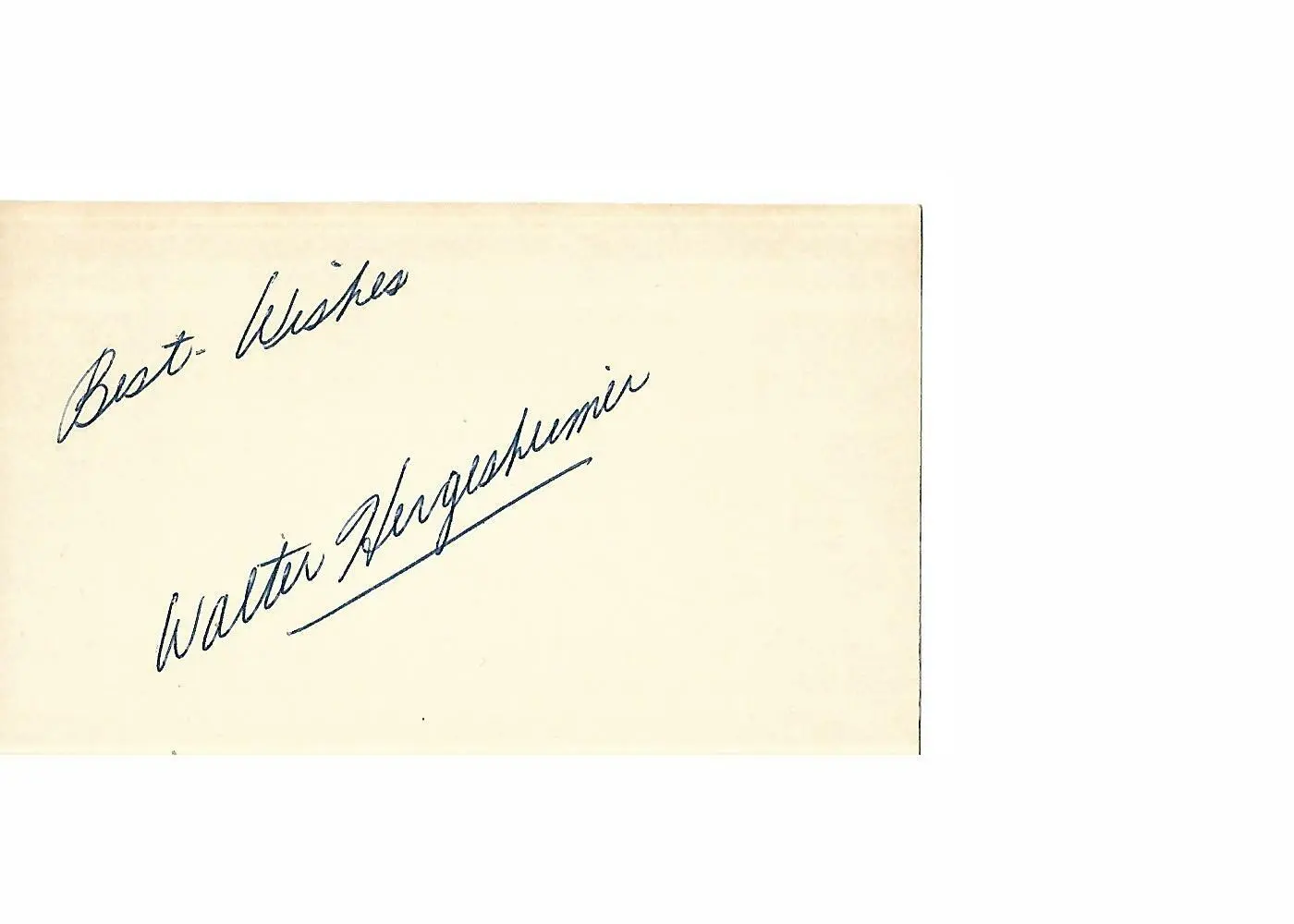 Phil & Wally Hergesheimer Autographed 3x5 Index Cards D-04 & 14!!