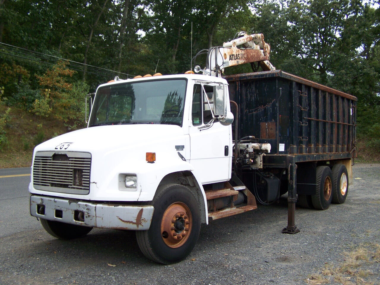 2001 Freightliner Fl80 Grapple Truck With Dump Body