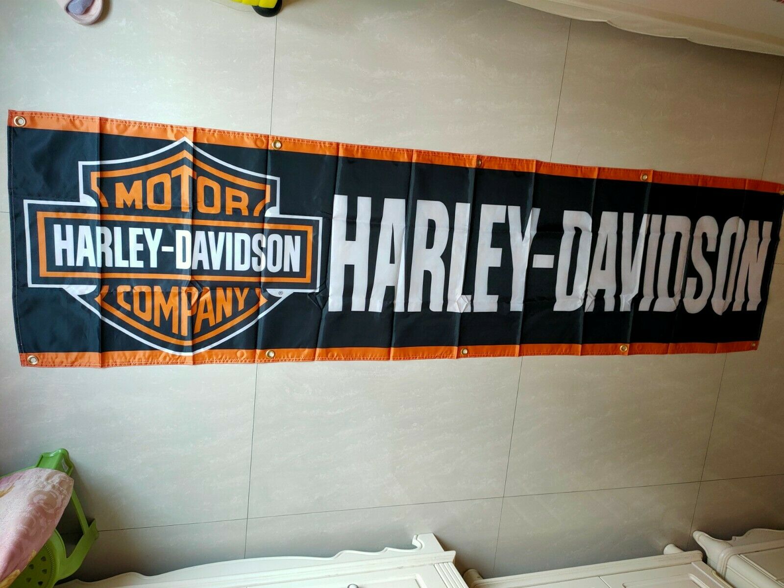Harley Davidson Flag 2x8 Ft Banner Polyester Fast Shipping!!! #2