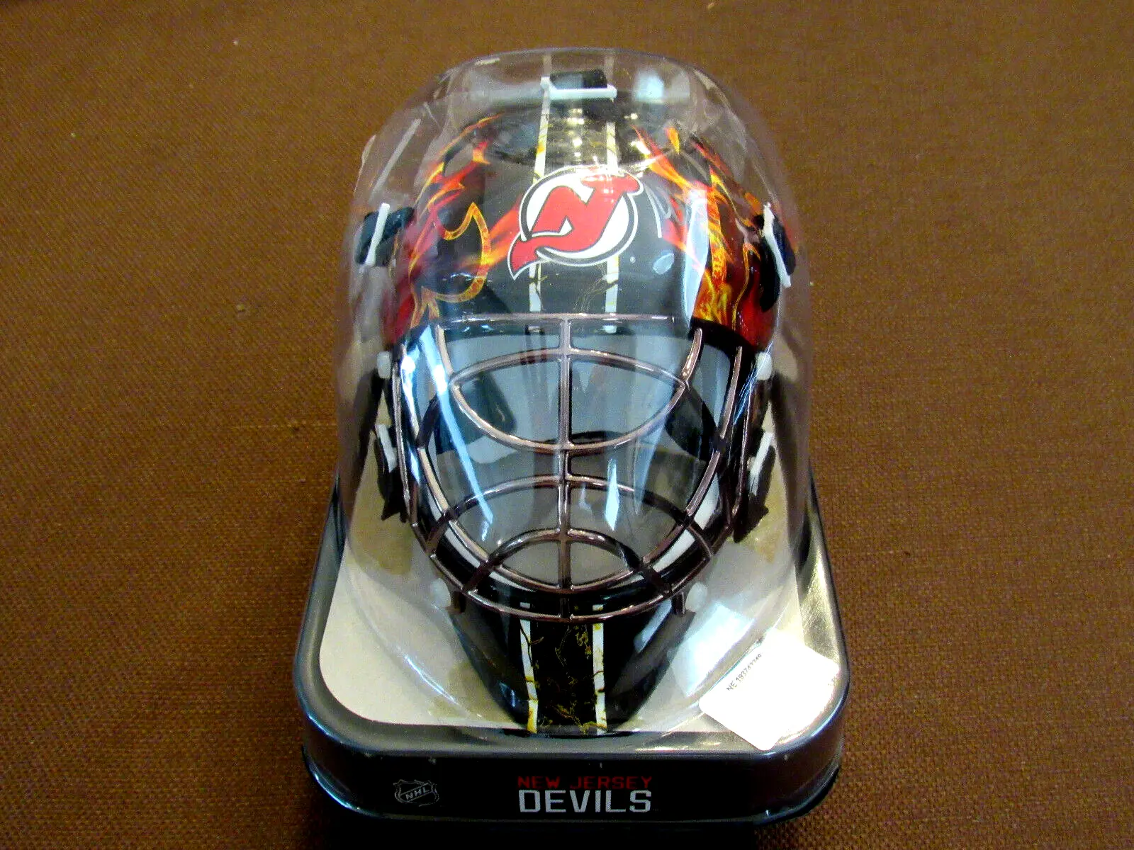 Martin Brodeur New Jersey Devils Hof Signed Auto Mini Flame Helmet Steiner Box