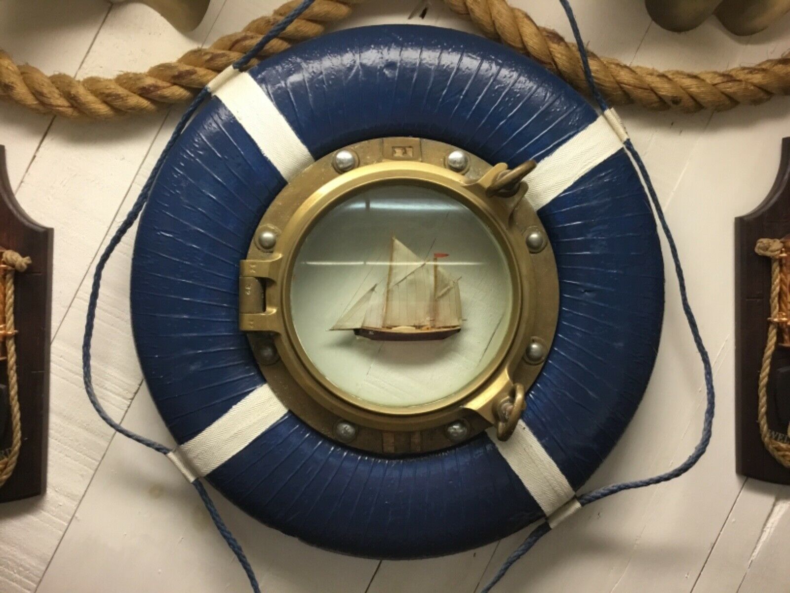 Authentic Brass Porthole W Glass From Shipyard - Really Opens, Beautiful!