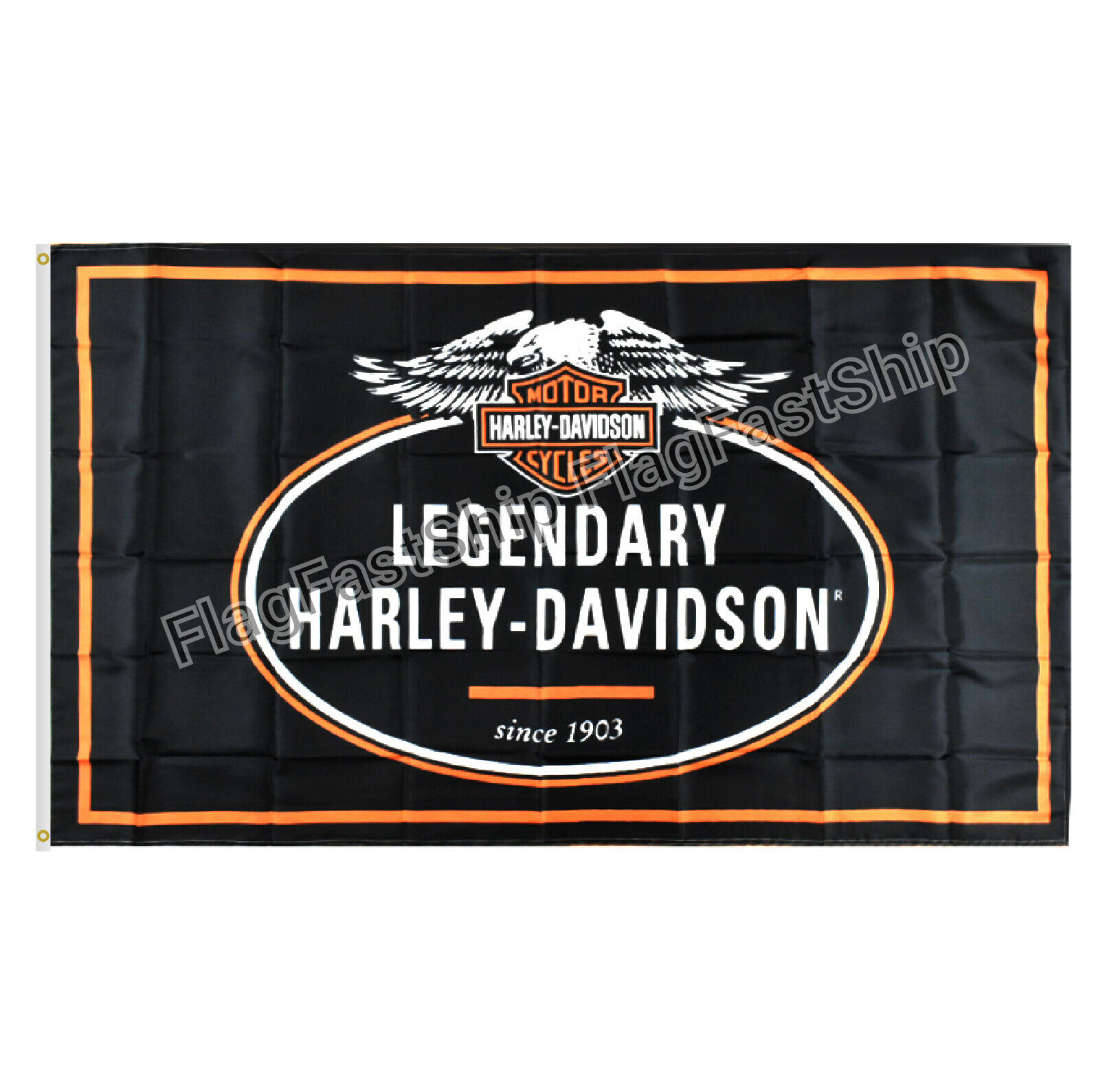 Harley Davidson Flag Banner 3x5 Ft Legendary Grommets Free Shipping Us Seller