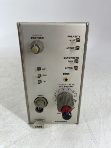 Vintage Tektronix 7a16  Amplifier Plug In For Oscilloscope Parts Or Repair