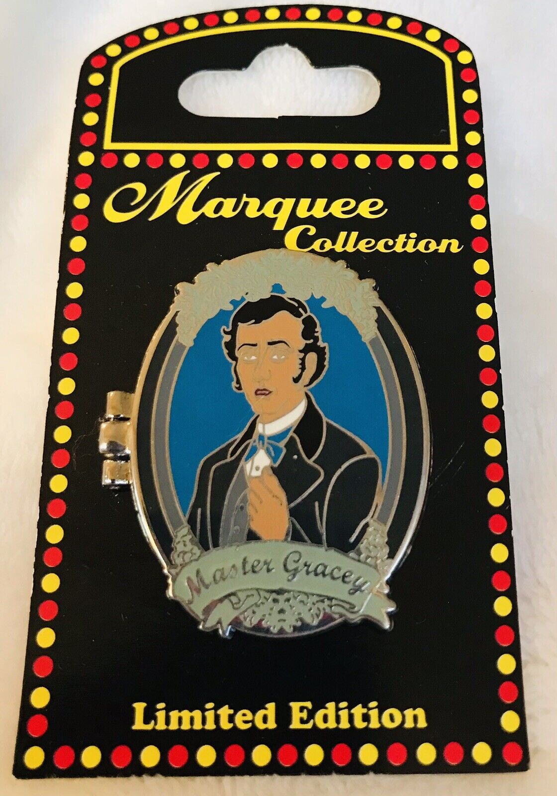 Disney Pin Haunted Mansion Marquee Hinged Locket Master Gracey Le New
