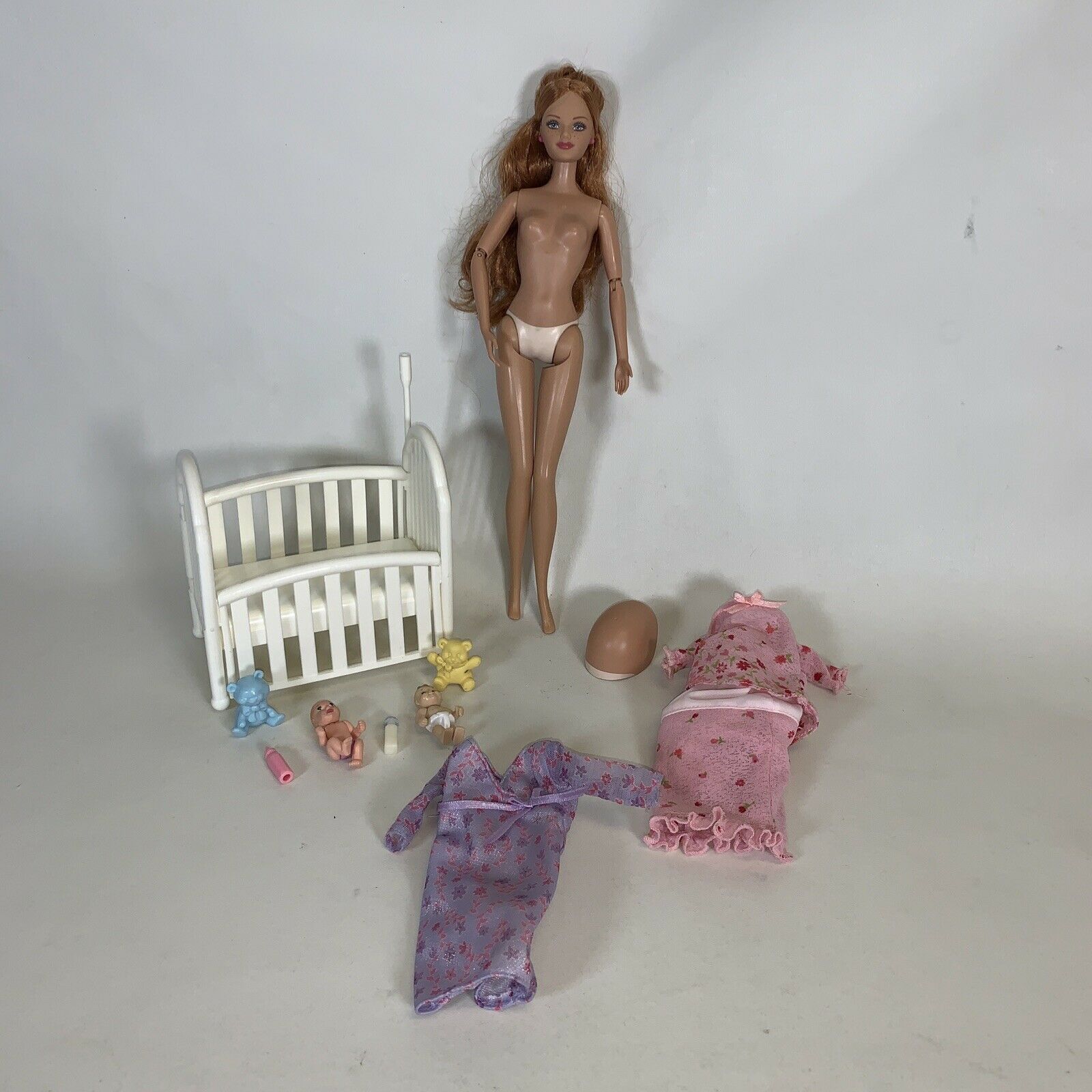 2002 Barbie Happy Family Pregnant Midge Auburn Hair Doll, Bump, Baby Plus !!!!!