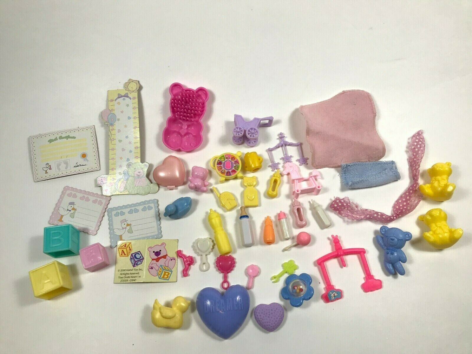 Barbie Happy Family Mattel Lot Of 43 Baby Nursery Acc Blocks Rattles Bottles
