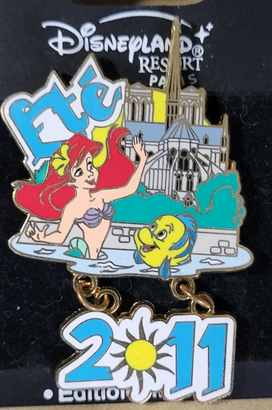 Disney Disneyland Paris Dlrp Ete Summer Ariel Flounder Little Mermaid Le 600 Pin