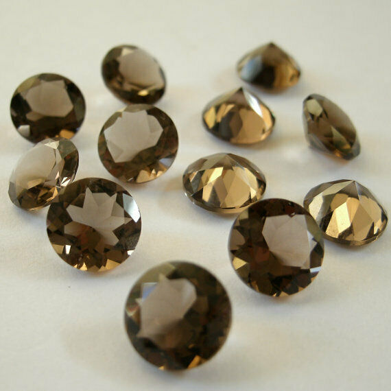 Smoky Quartz Calibrated Natural Round Faceted Cut 3mm To 10mm Loose Gemstone