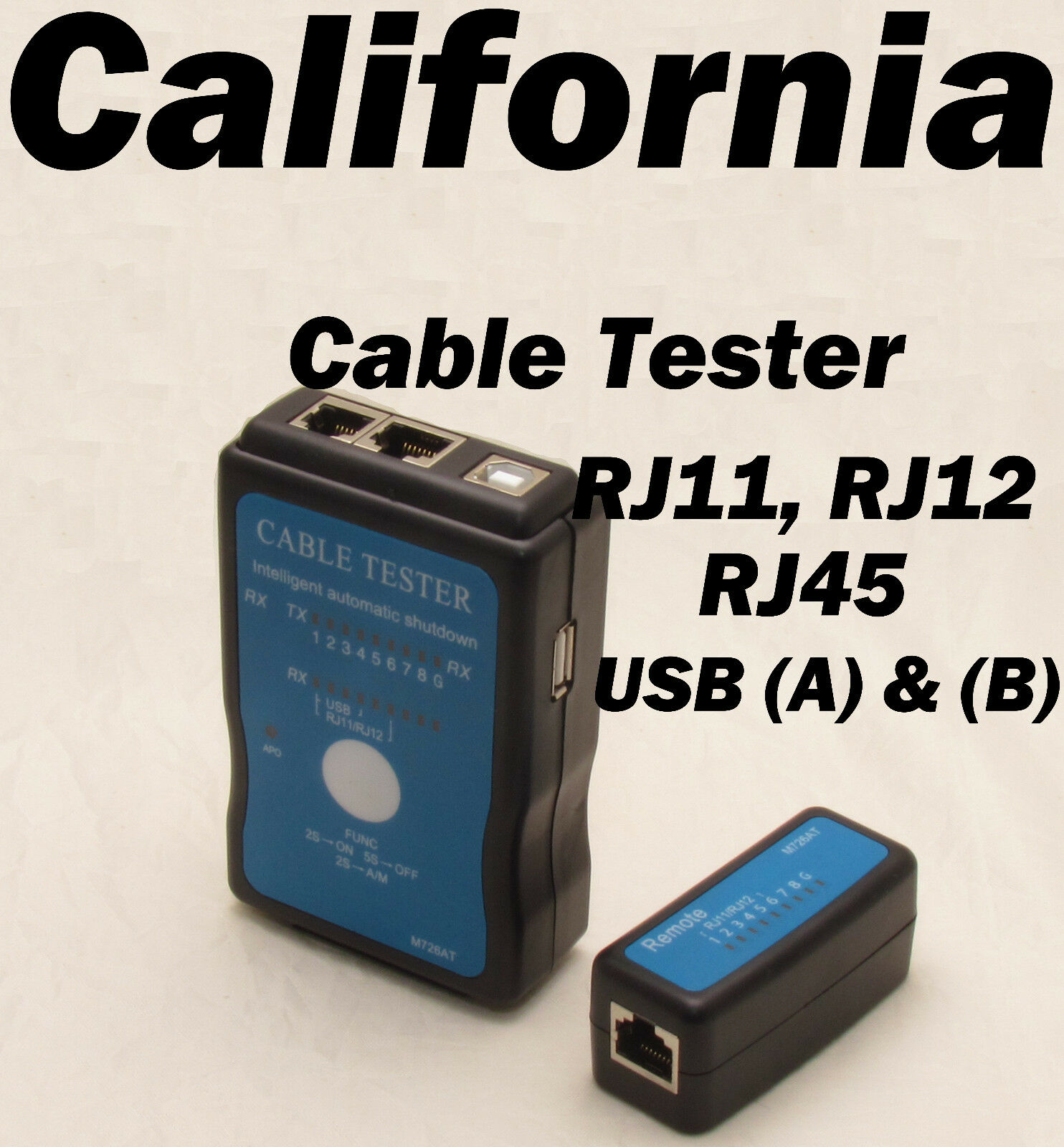 Network Cable Tester Rj45 Lan Rj11 Phone Rj12 Telephone Cat5 Cat6 8p8c 6p6c Usb