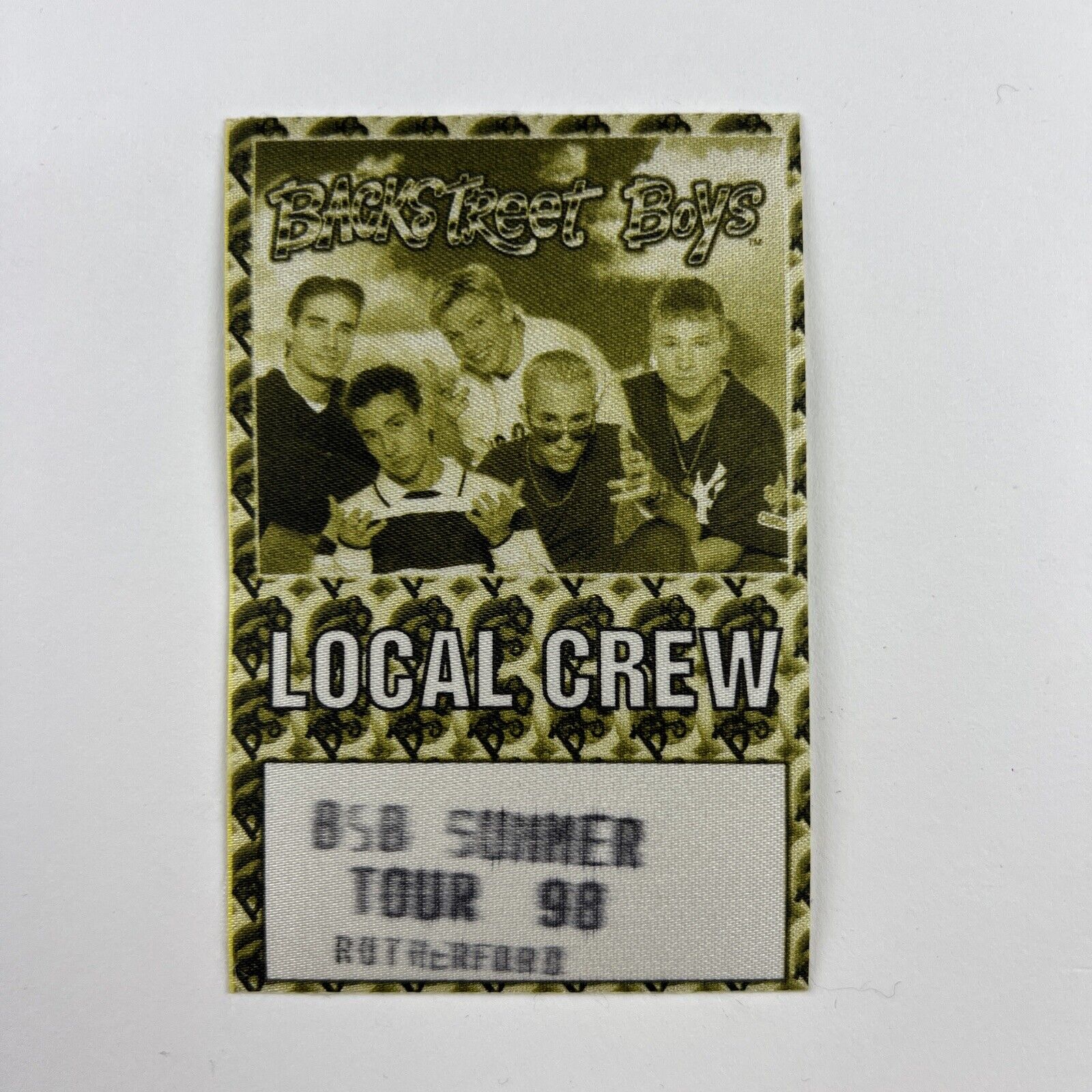 Backstreet Boys 1998  Concert Tour Local Crew Backstage Pass