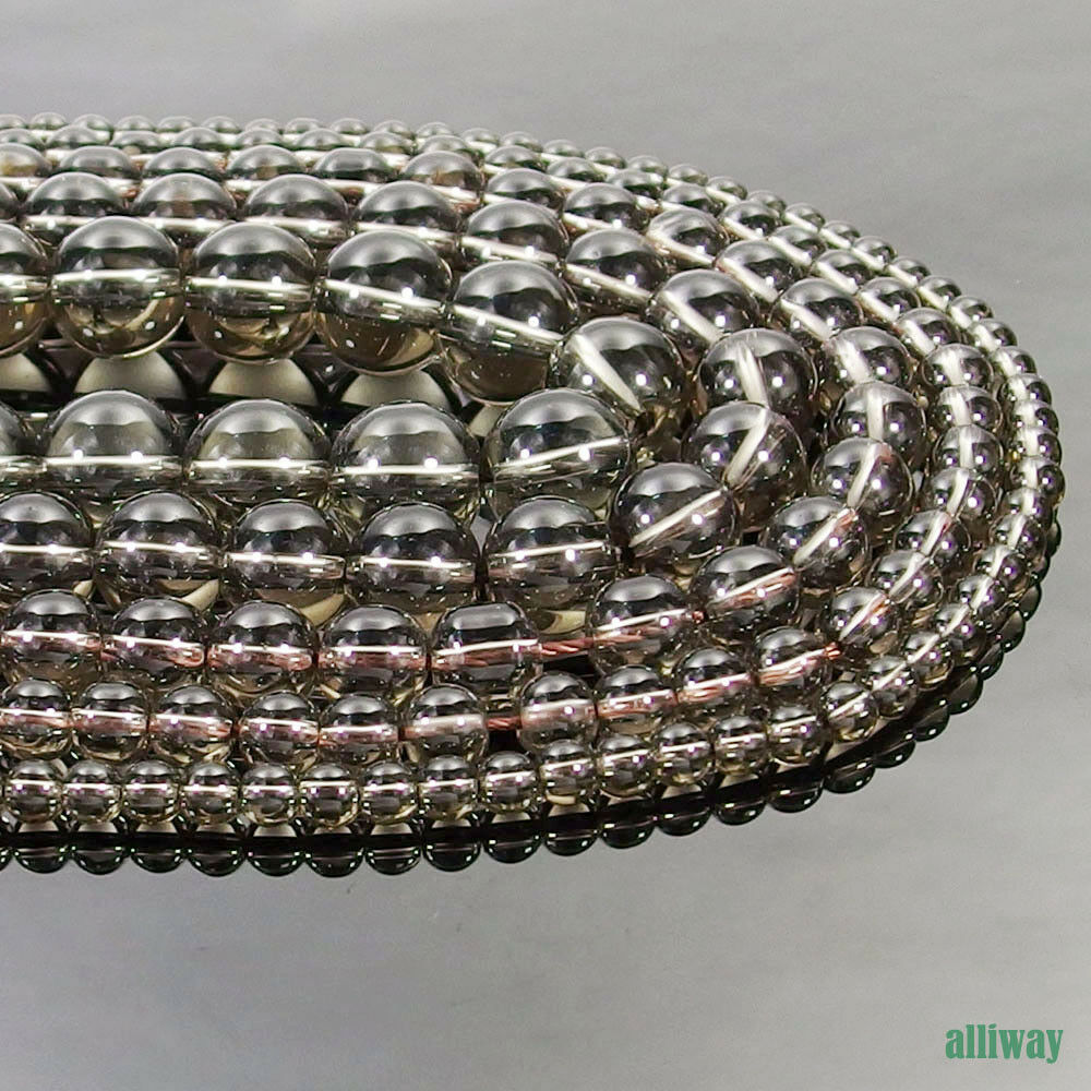 Smoky Quartz Gemstone Round Beads 15.5'' 2mm 3mm 4mm 6mm 8mm 10mm 12mm Diy