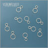 10pc Solid Sterling Silver Double Closed Jump Ring / Figure 8 Connector #33416
