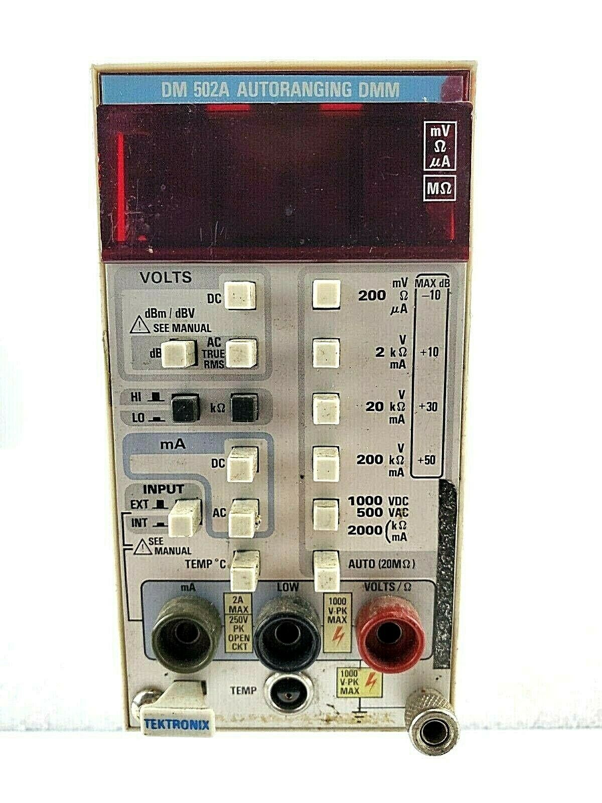 Tektronix Plug In Dm 502a Autoranging Dmm